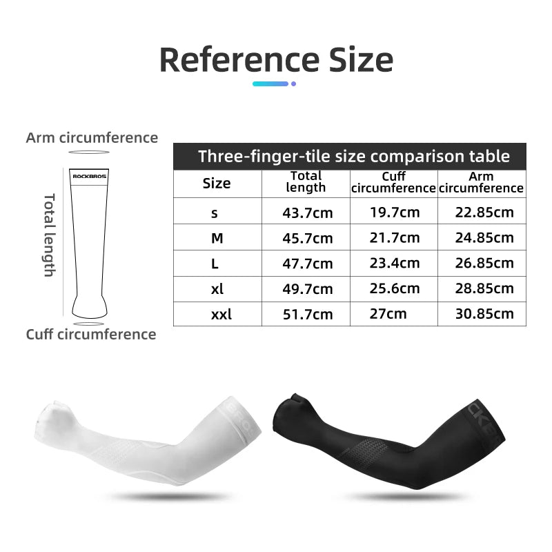 ROCKBROS Cycling Arm Ice Cloth Bicycle Sleeves Breathable Unisex