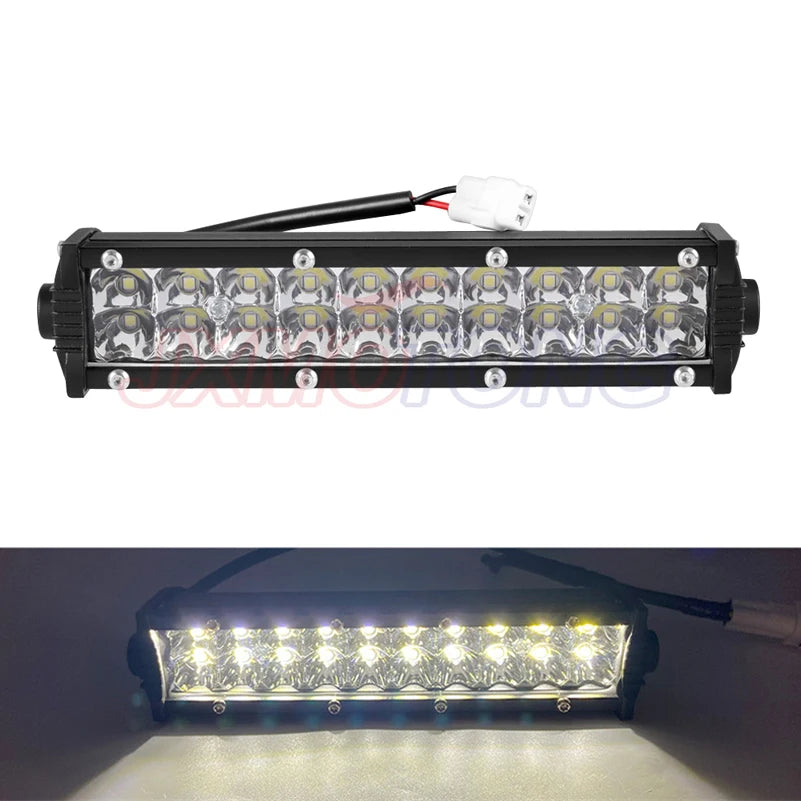 Motorcycle LED Light Bar Headlight Kit with Mounting Brackets