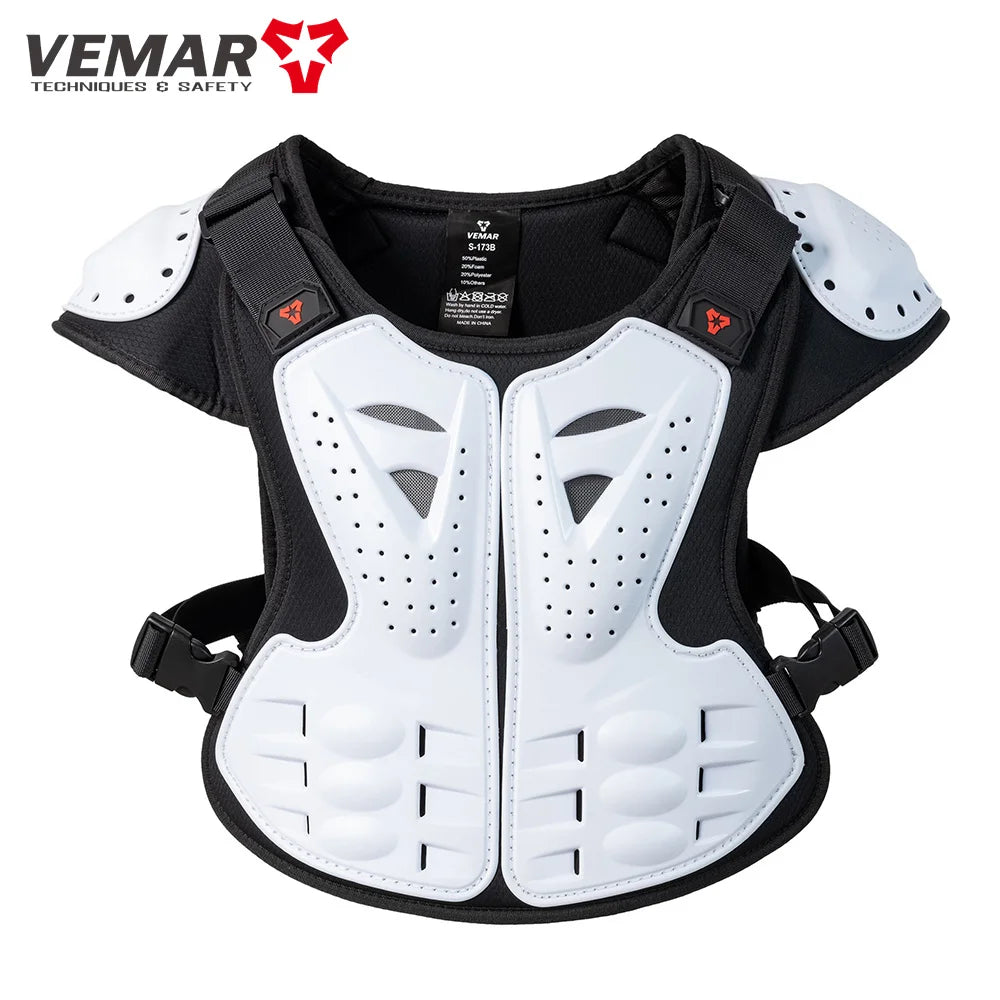 Motorcycle Armored Vest, Knee, & Elbow Pads Set for Children