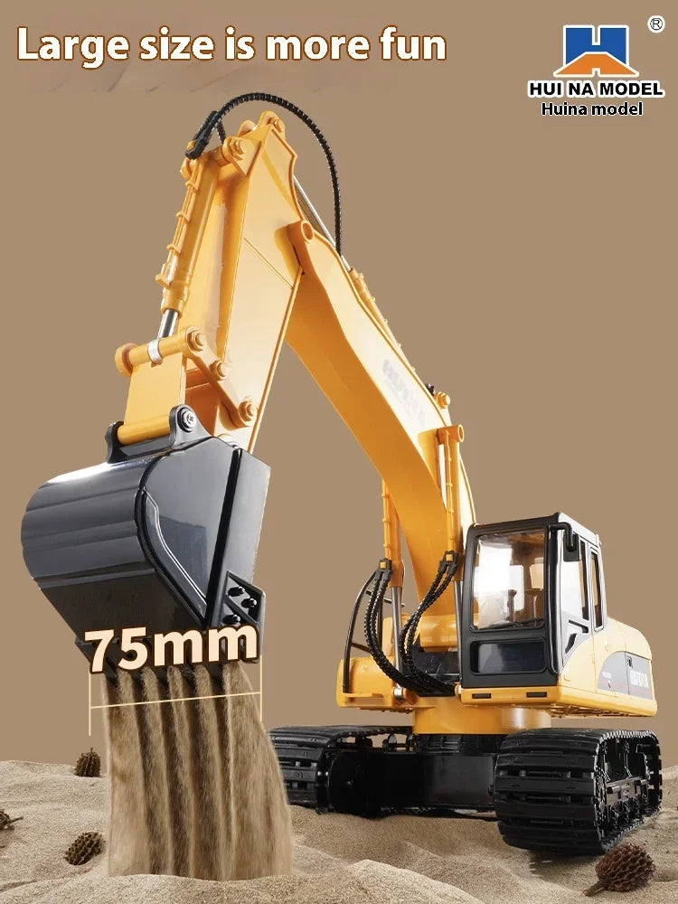 16-Channel RC Construction Vehicle Multifunctional Grabbing Machine With 3 Working Heads