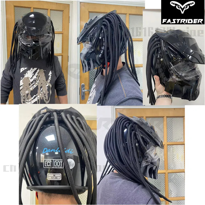 Predator Carbon Fiber Full-face Helmet DOT ECE