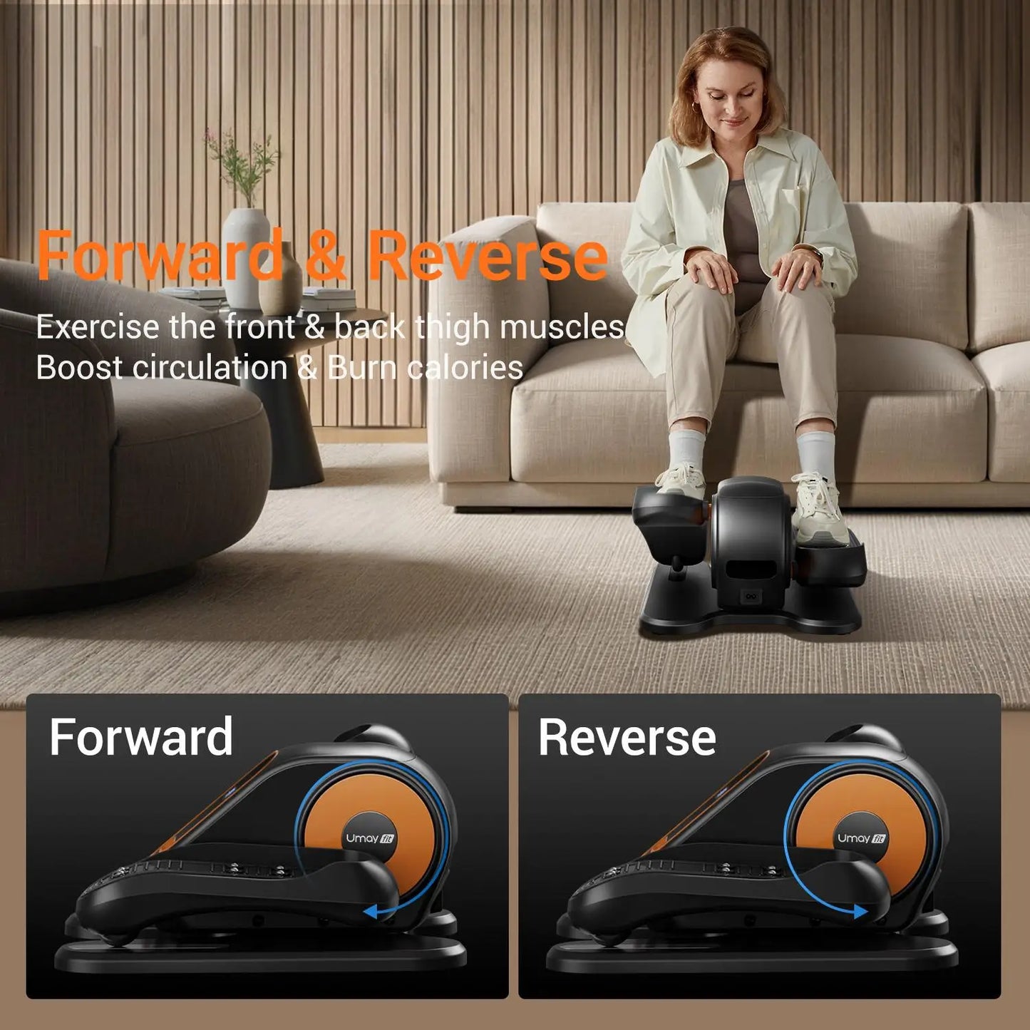 Quiet Electric Seated Leg Exerciser with Remote – Compact Training Machine