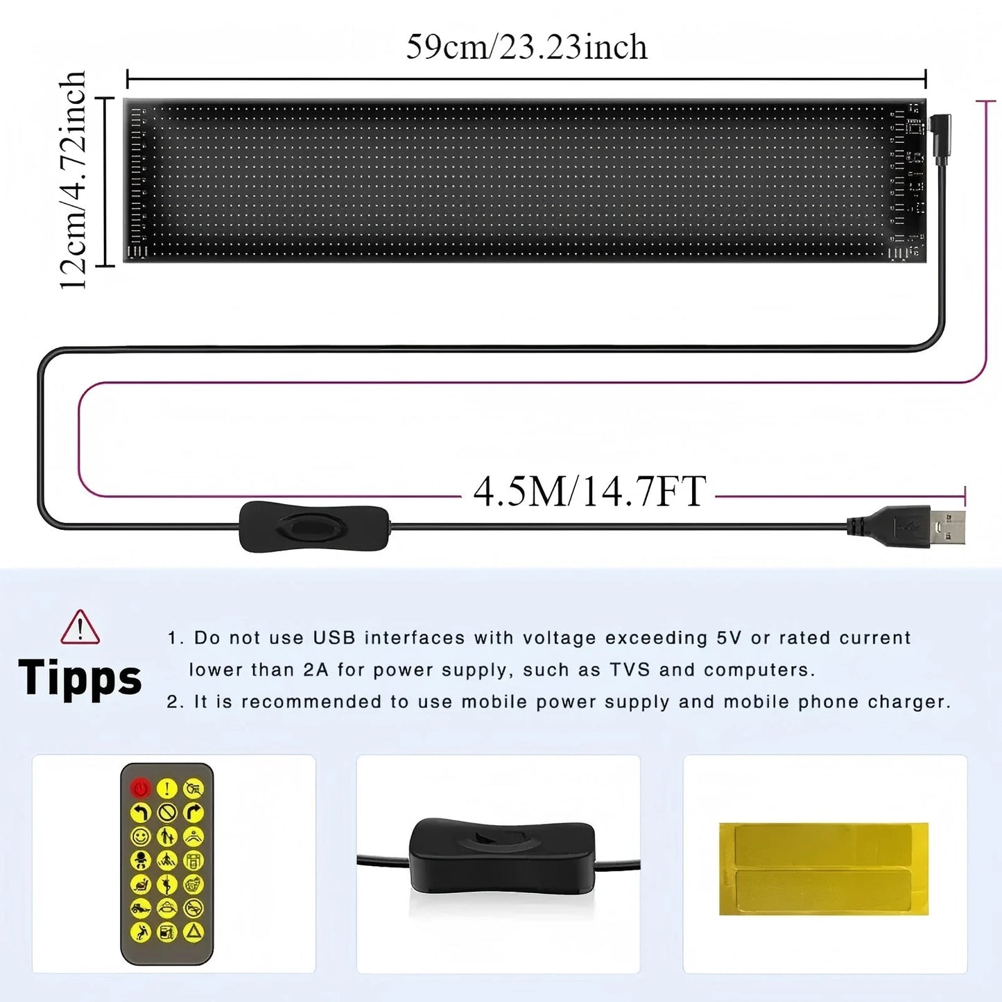 Huge Bright Devil Eyes LED Scrolling Car Displays