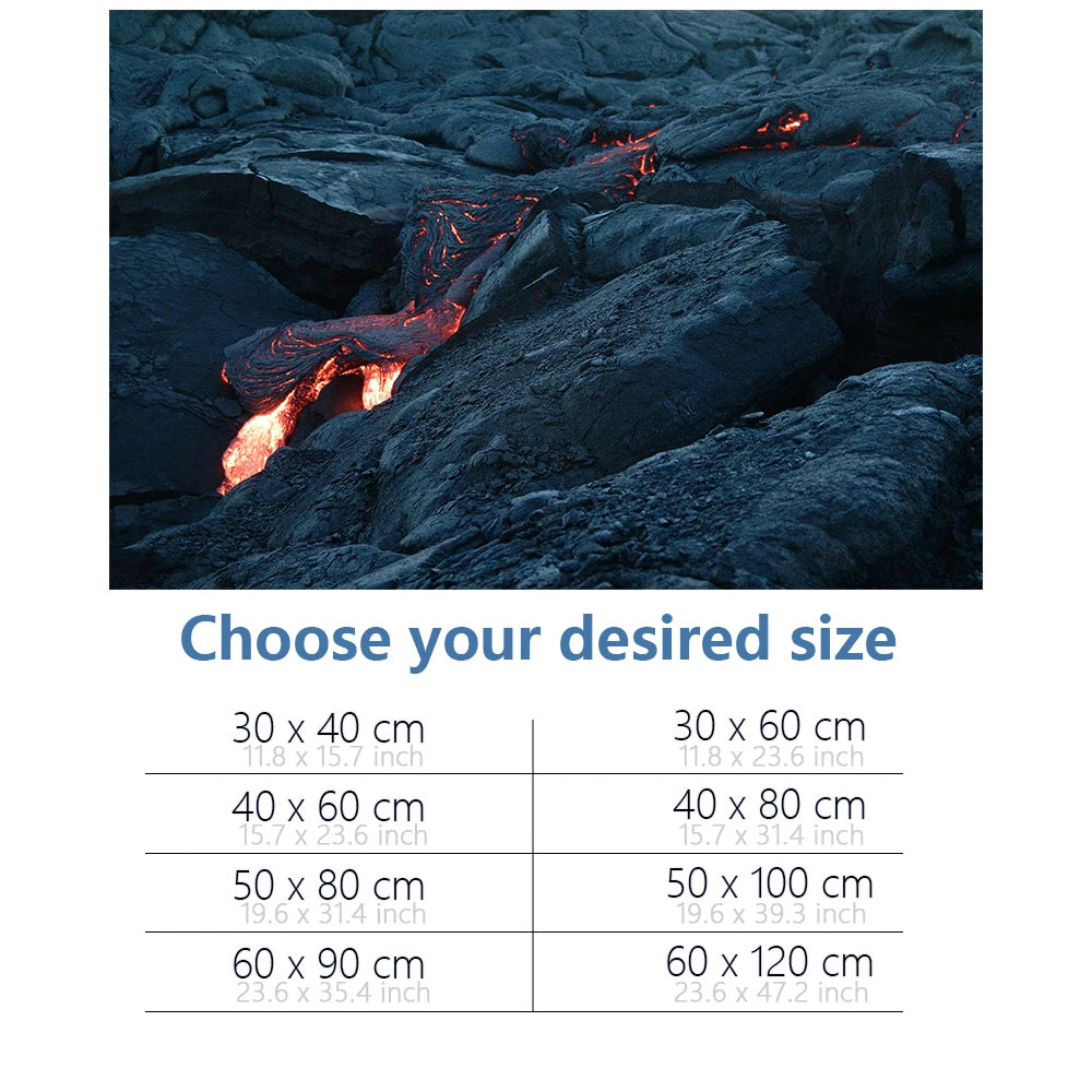 Aquarium Background 3D Volcano Magma Lava Rock