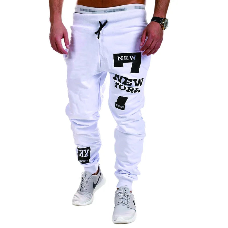 Men's Athletic Capri Drawstring Print Sweatpants