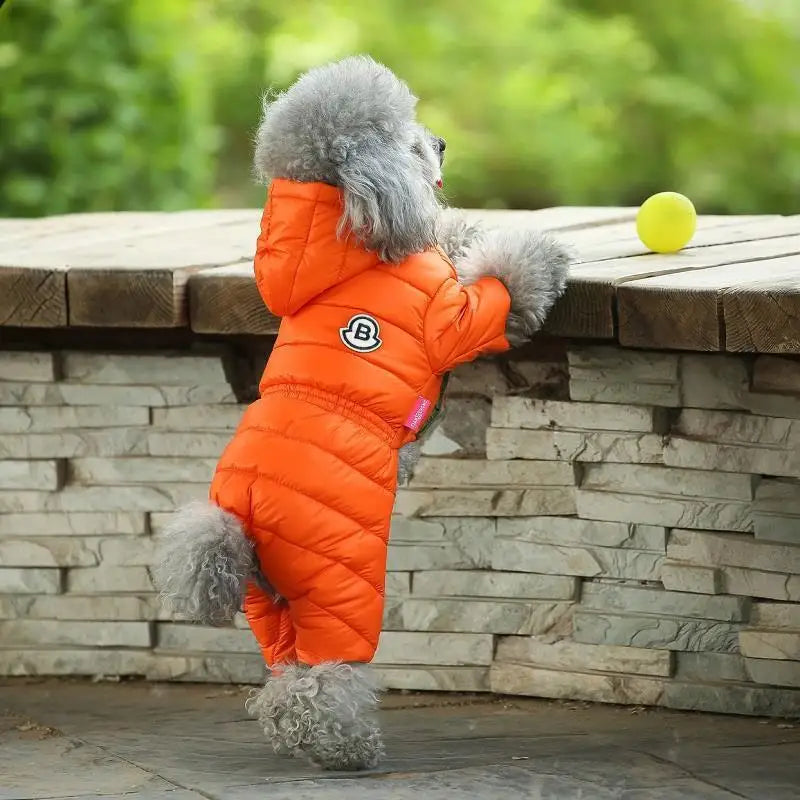 Winter Dog Jumpsuits Warm Soft Clothes Padded Cotton Puppy Down Jacket