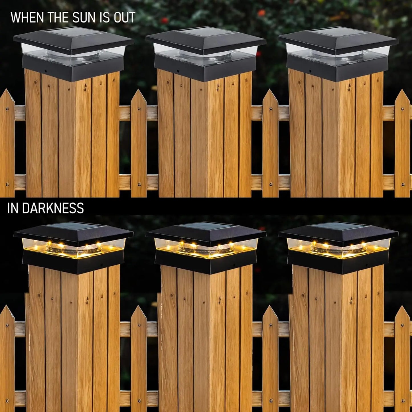 Waterproof Outdoor Solar Pole Cap Light