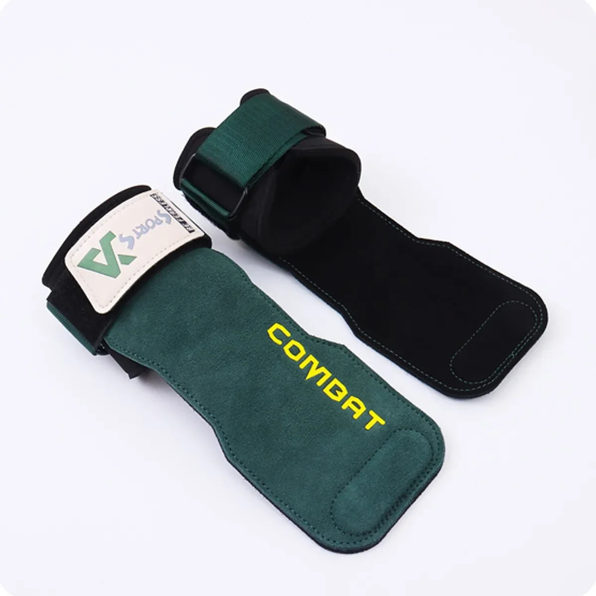 1Pair Pads Professional Cowhide Gym Gloves