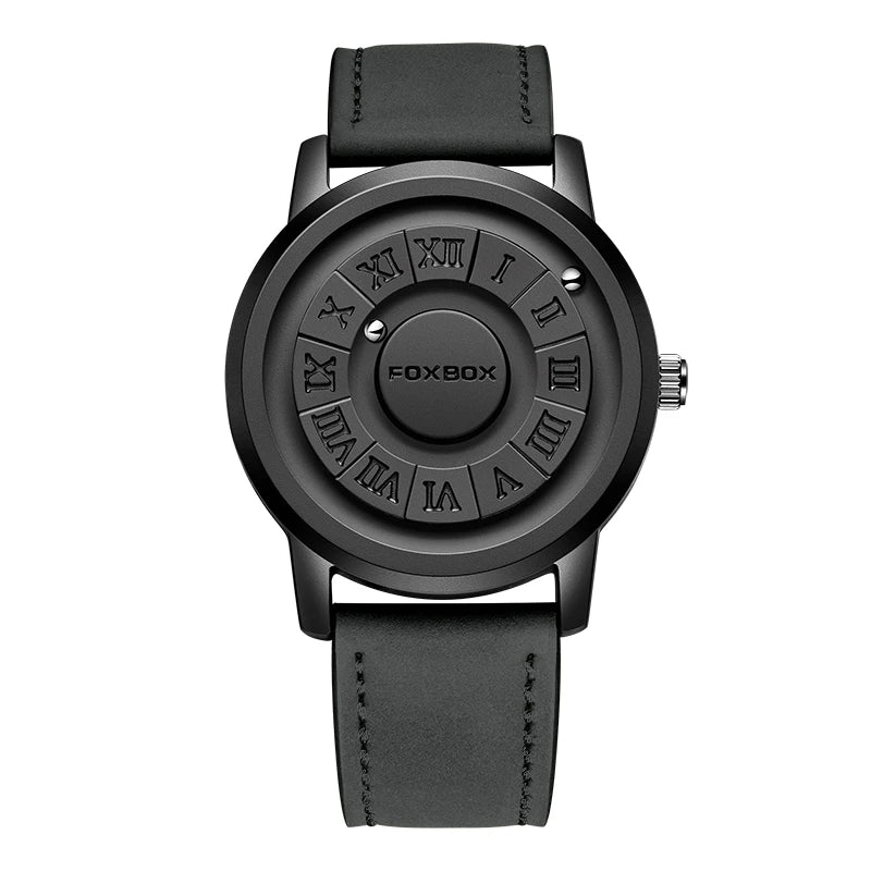 Scrolling Iron Ball Magnetic Pointer Waterproof Wristwatch