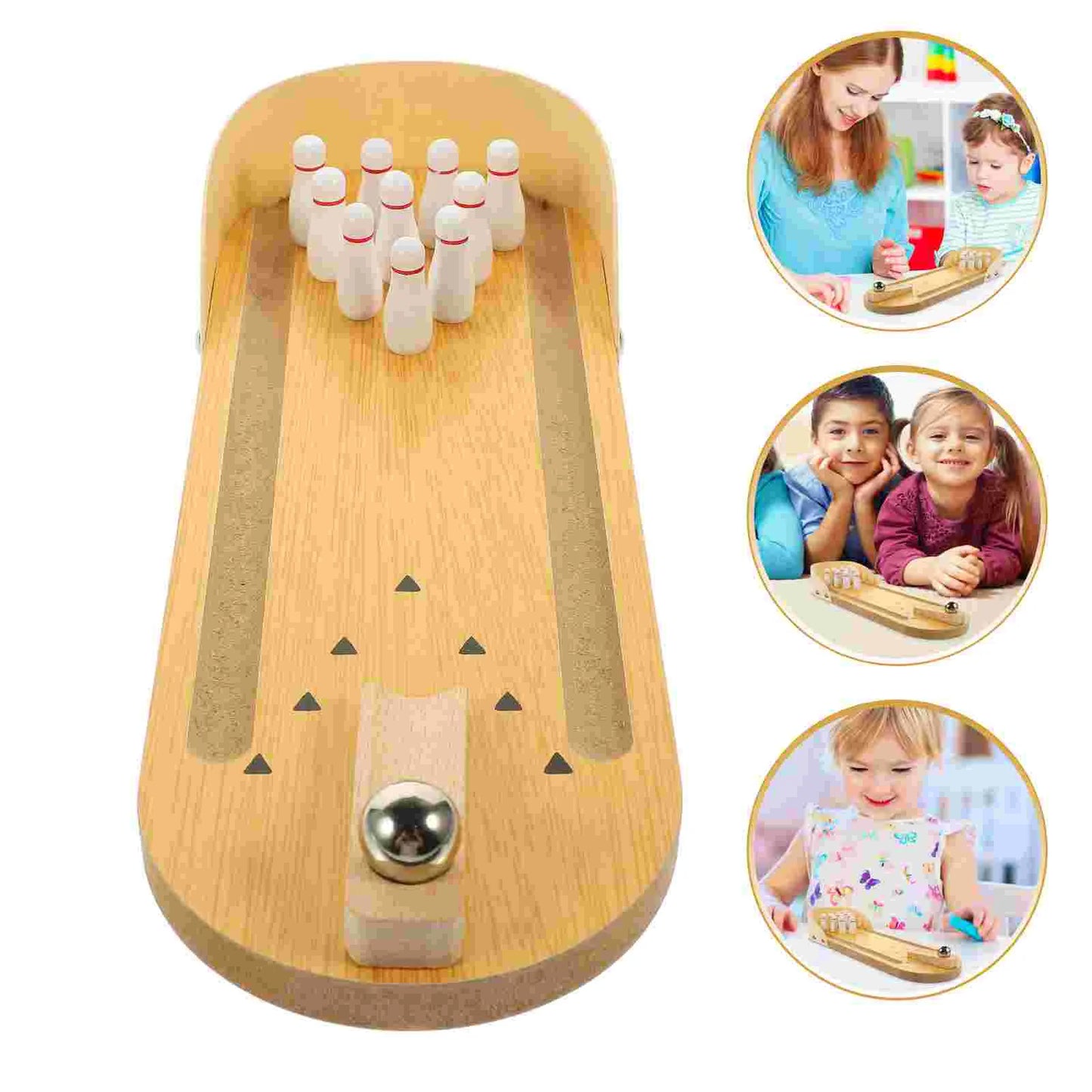 Mini Bowling Wooden Desktop Game