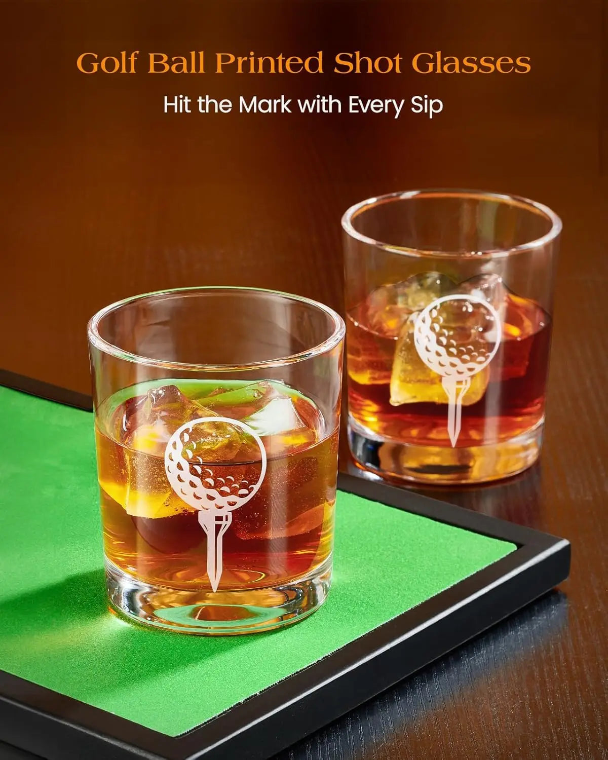 Golf Club Whiskey Decanter with Shot Glasses