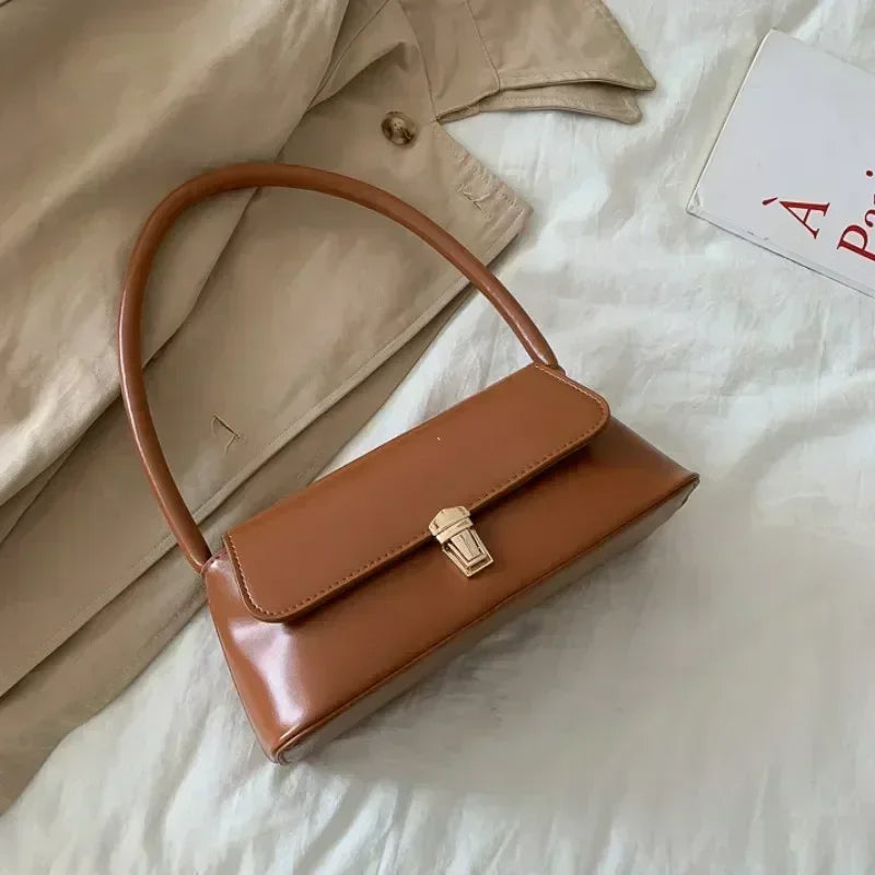 Fashion Underarm Shoulder Bag Solid Color