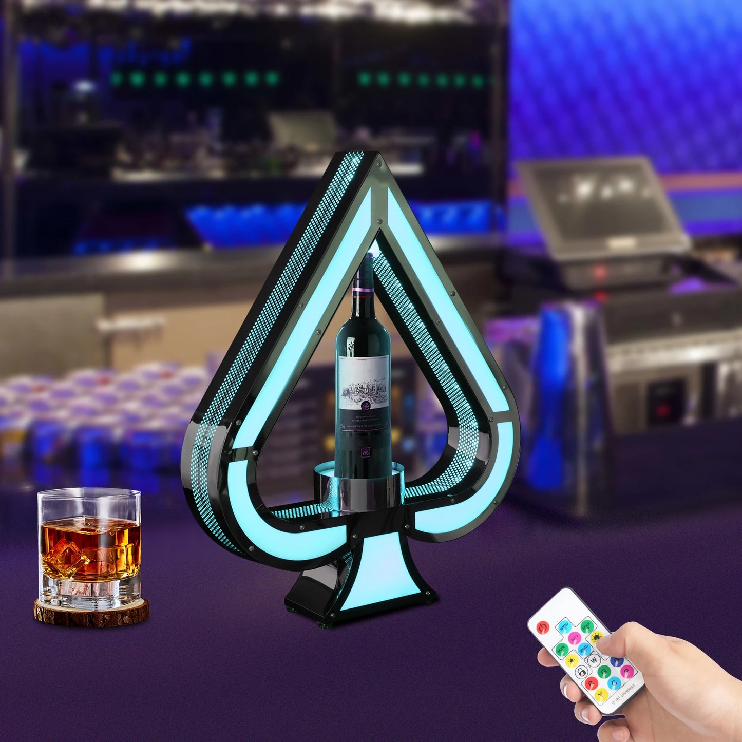 LED Lighted Liquor Bottle Display Shelf