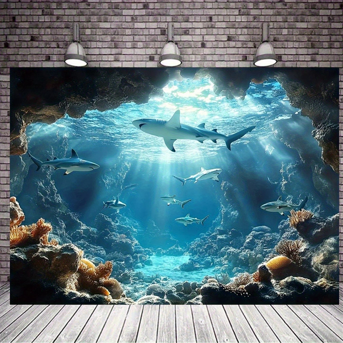 Underwater Sea Life Polyester Tapestry