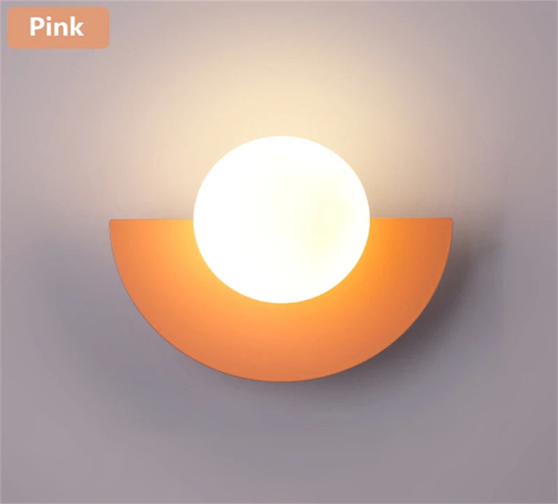 Plastic Ball G9 Bulb Round Sconce Light LED