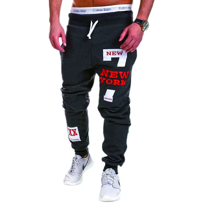 Men's Athletic Capri Drawstring Print Sweatpants