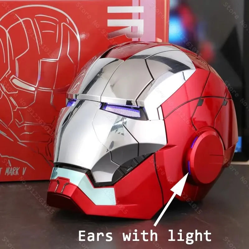 Iron Man Cosplay Voice Control Helmet Led Eyes