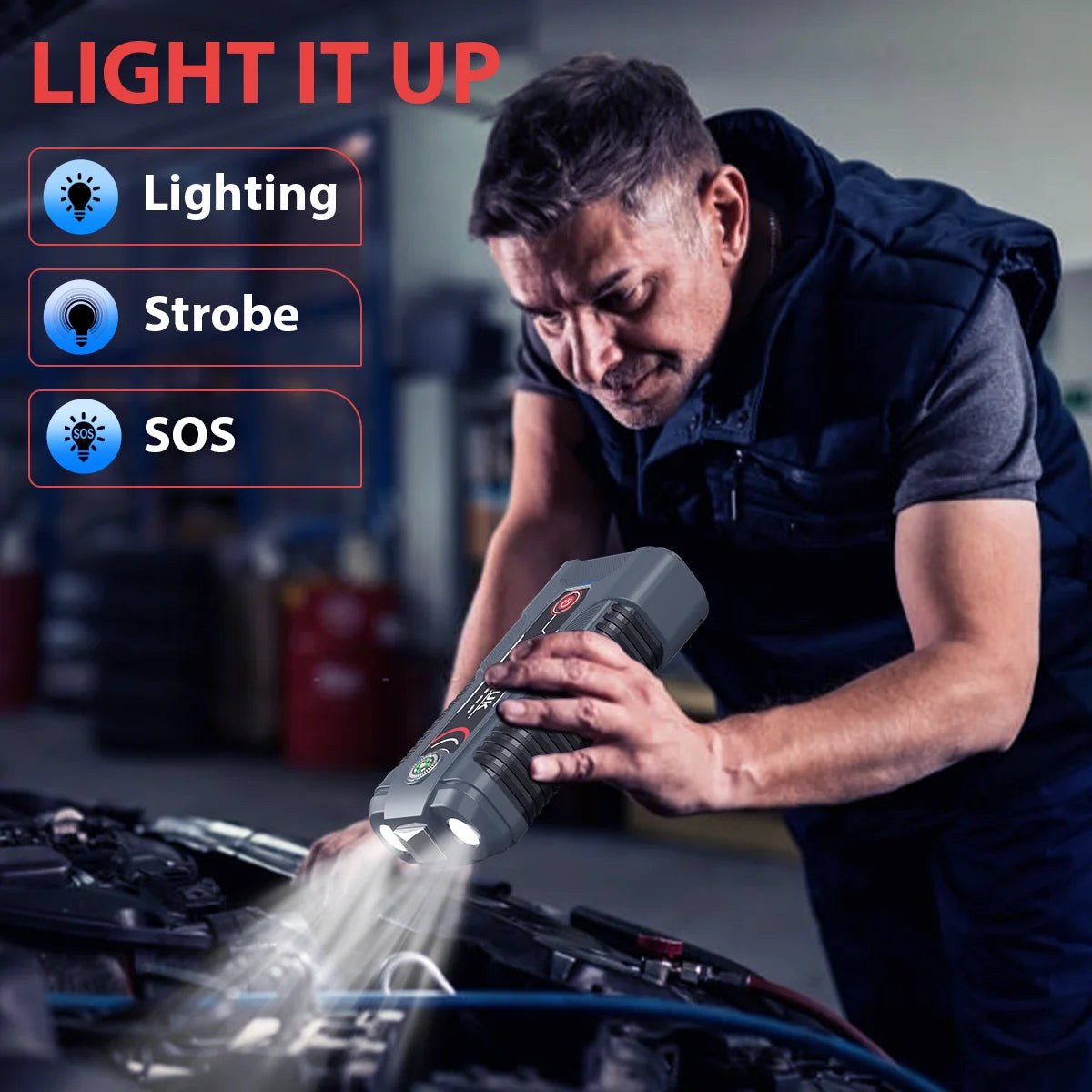 12V Portable Jump Starter Automatic Battery Booster Charger