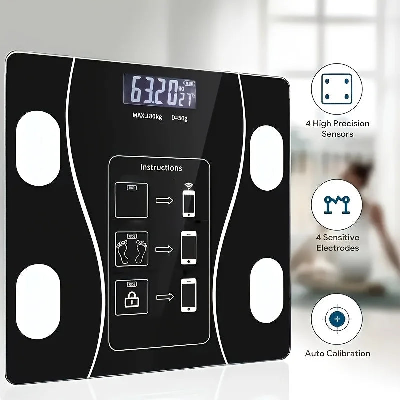 Intelligent Digital Body Scale with Backlit LED Display
