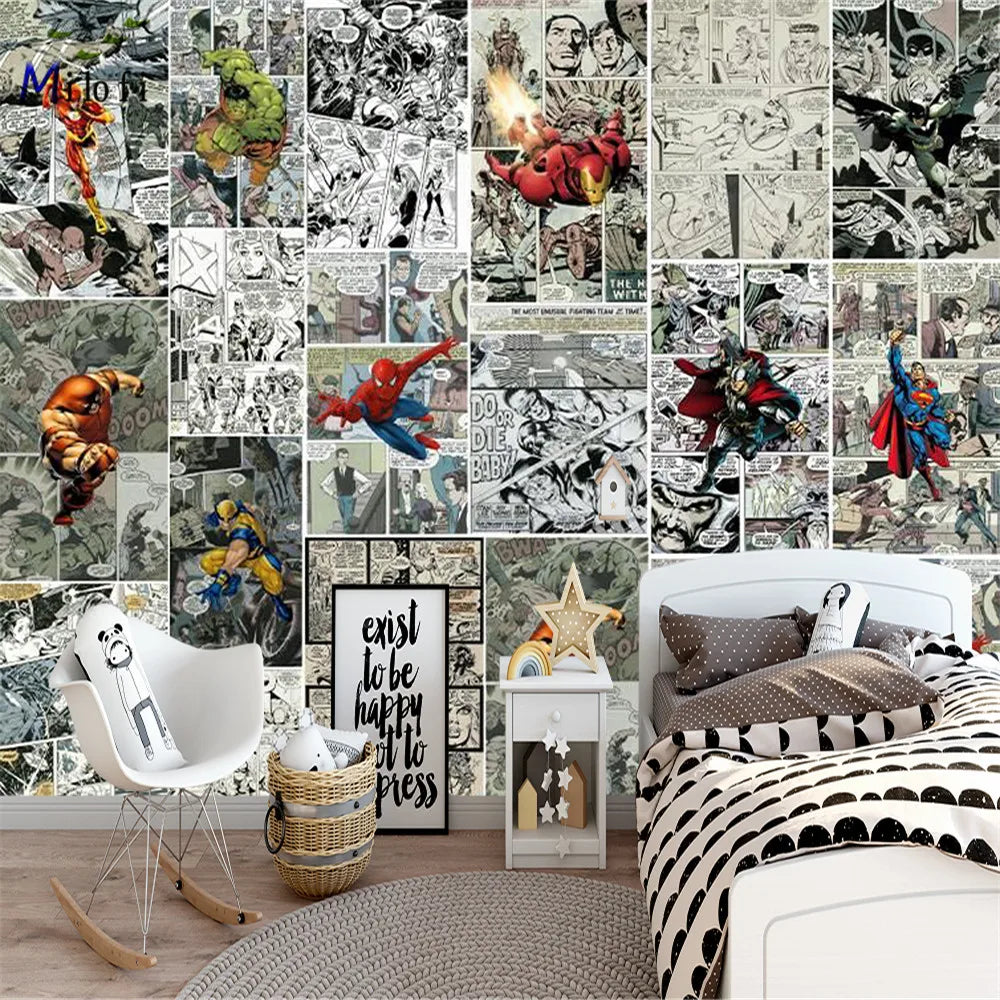 Custom Mural Comic 3D Wallpaper