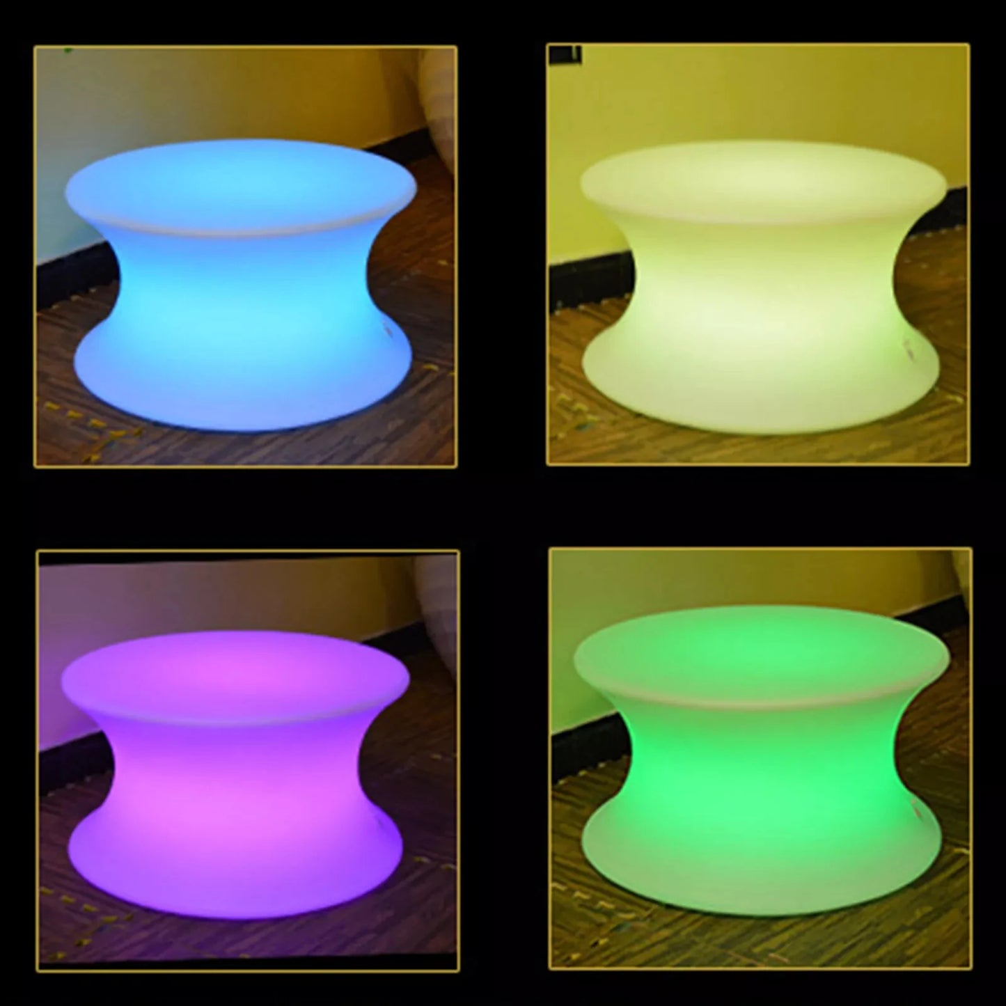 16" LED Color Light Up Bar Stool Waterproof with Remote