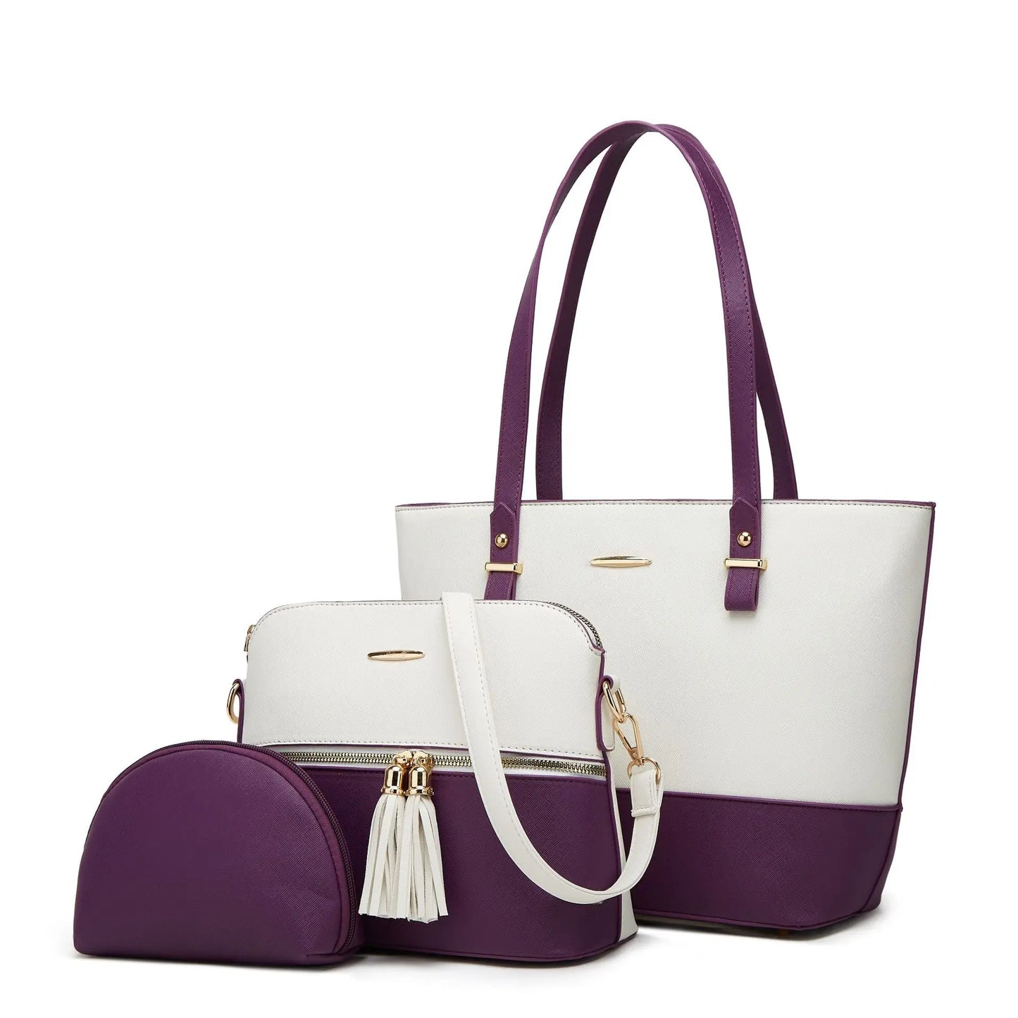 3PC Fashion Tote Crossbody Top Handle Bags