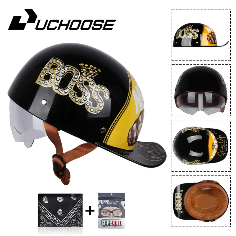 DS Baseball Cap Retro Helmet Vintage Open Face