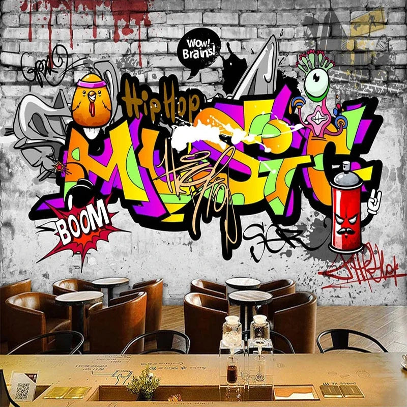 3D Poster Wallpaper Street Graffiti Art