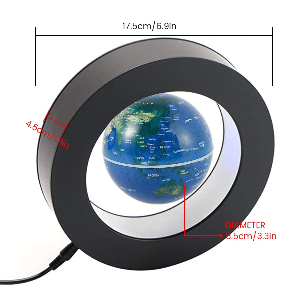 Magnetic Floating Levitation Globe LED World Map