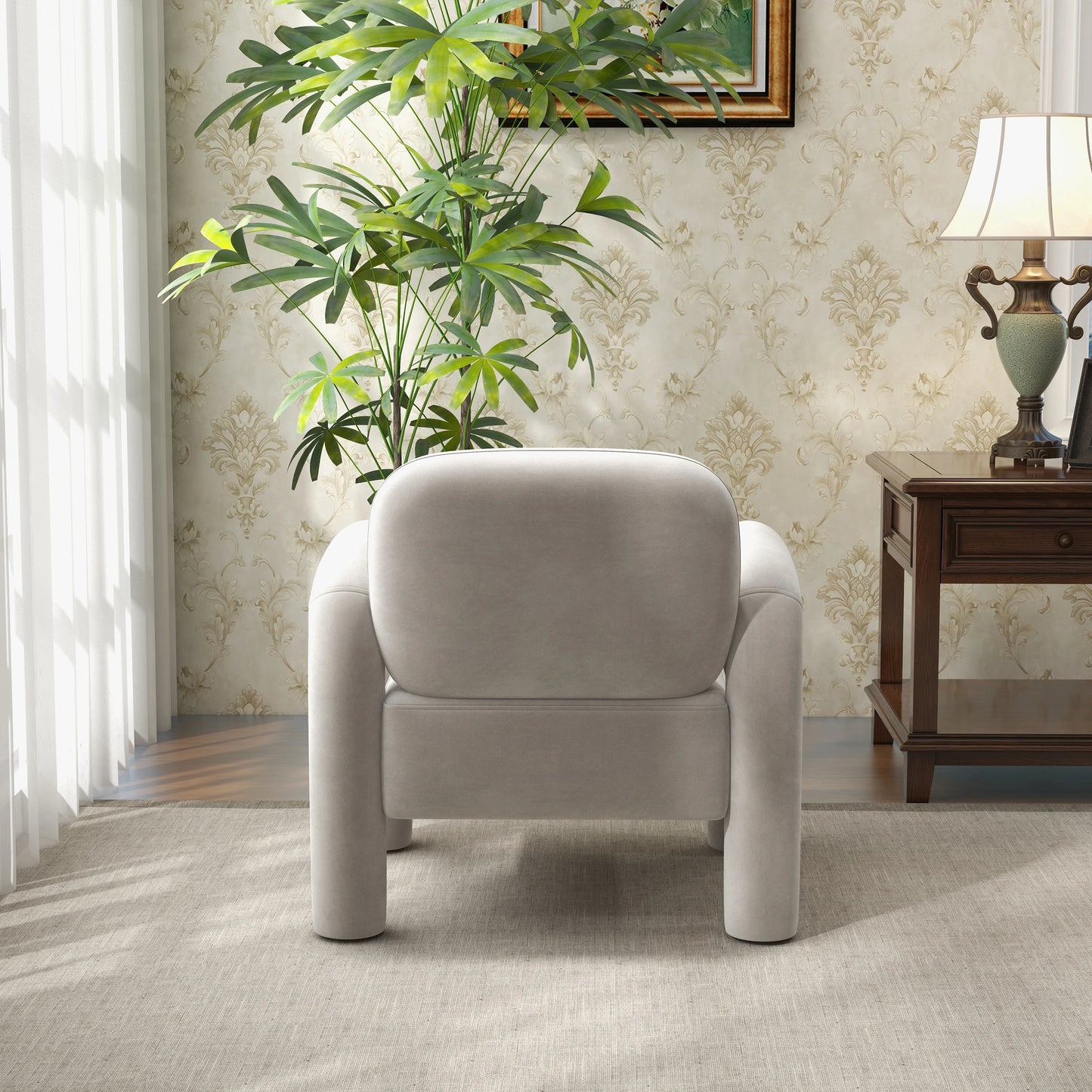 Mid-Century Modern Upholstered Accent Chair