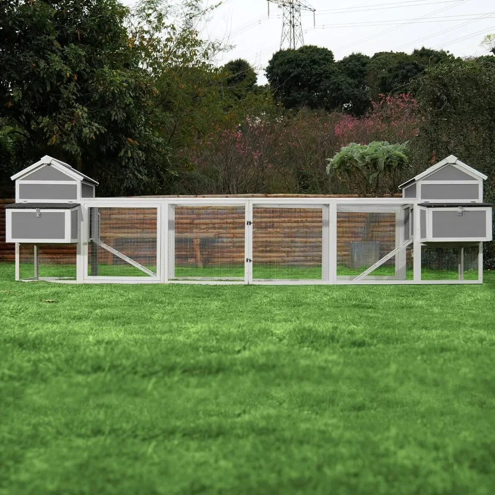 157 Inch Large Expandable Wooden Chicken Coop