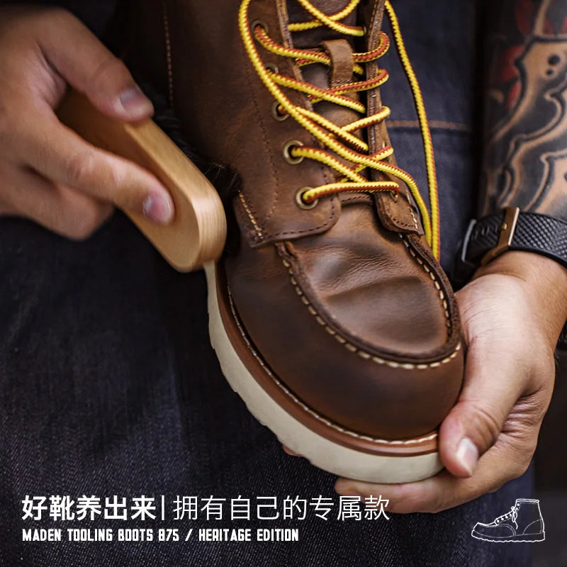 Maden Vintage 875 Ankle Boots Durable Leather High-top