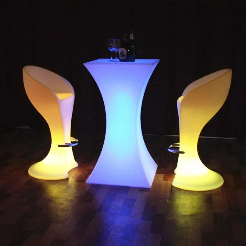 110CM LED Illuminated Round Cocktail Table