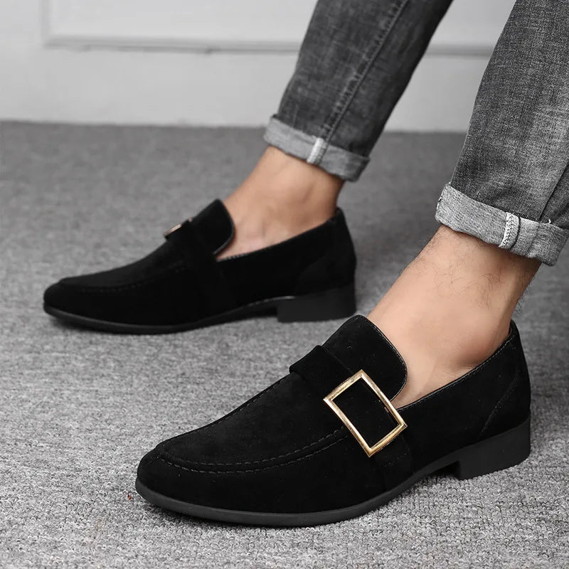 Suede Mens Designer Social Business Loafers