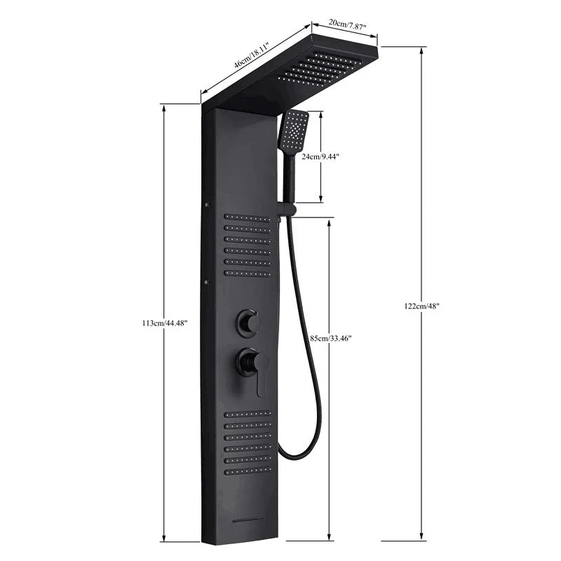 LED Shower Faucet SPA Massage Jet Shower Column System