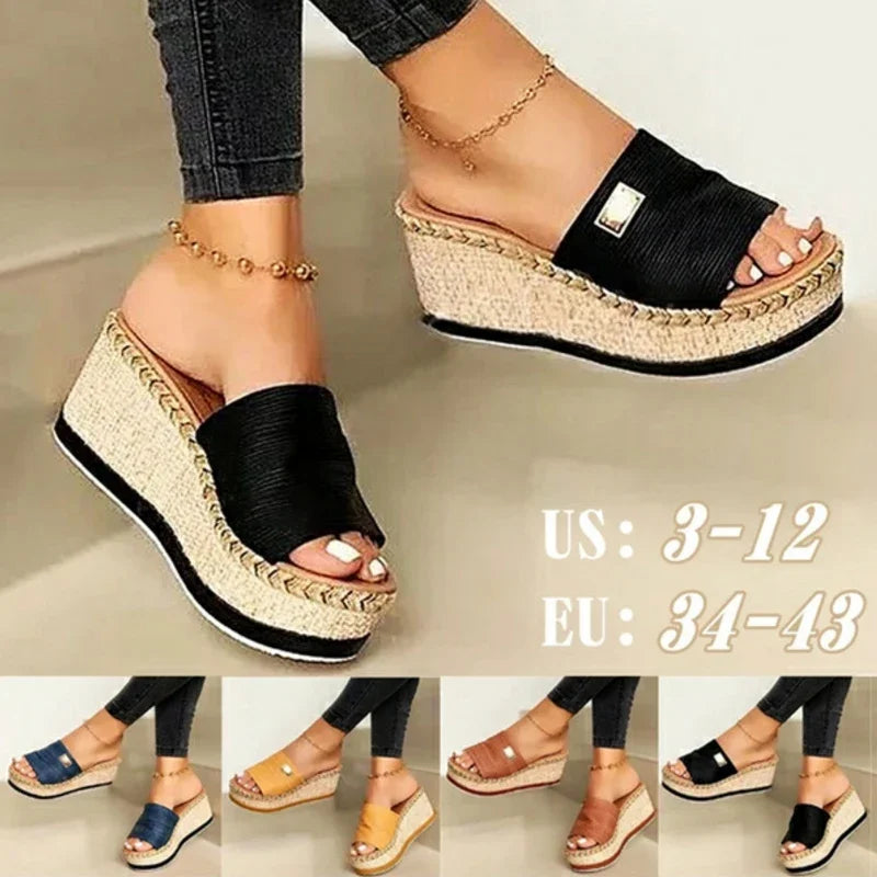 Womens Thick Bottom Casual Leisure Summer Wedges