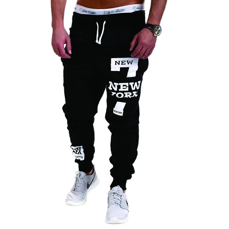 Men's Athletic Capri Drawstring Print Sweatpants