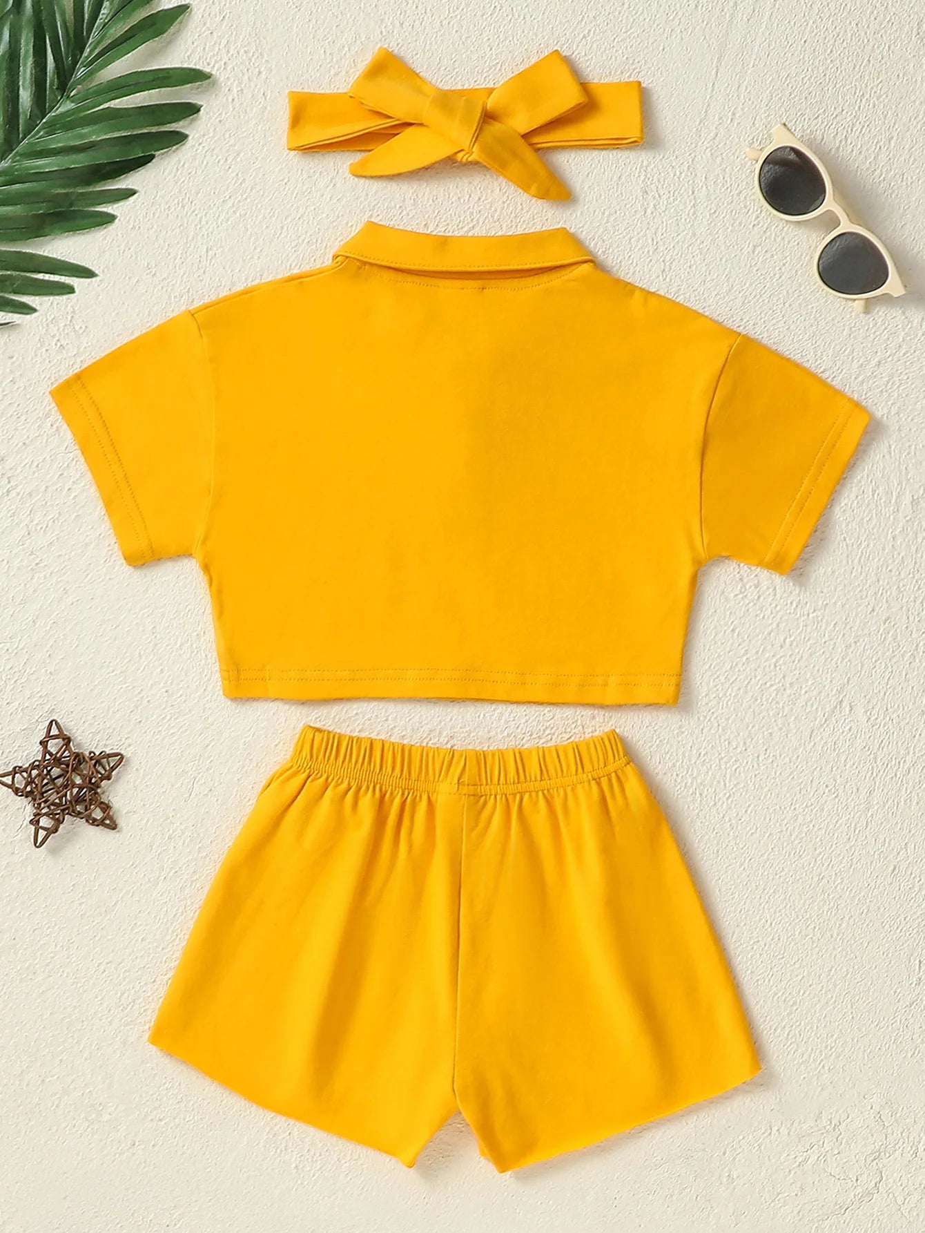 Toddler Girls Outfits Shirt+Shorts+Headband 3pc