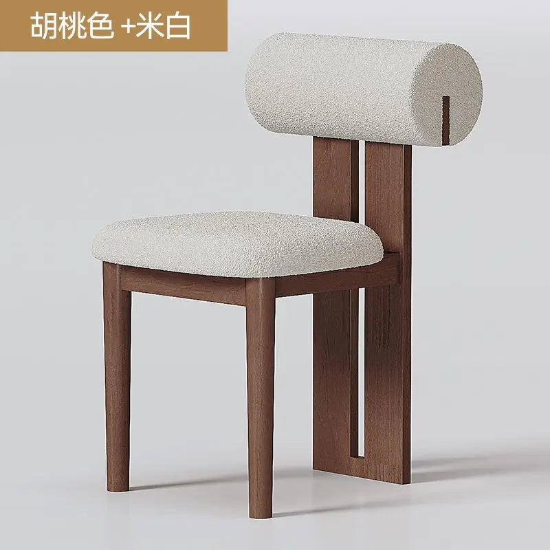 Nordic French Vintage Solid Wood Dining Chair