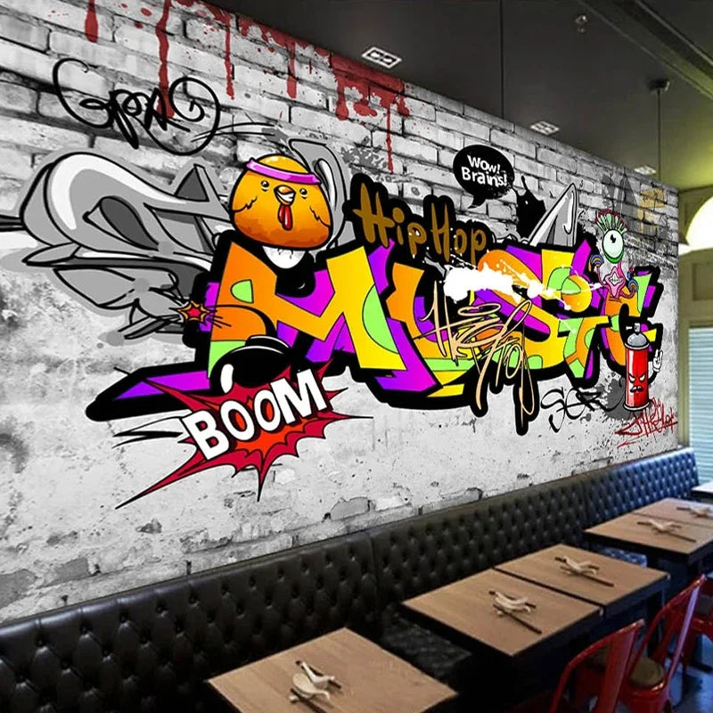 3D Poster Wallpaper Street Graffiti Art