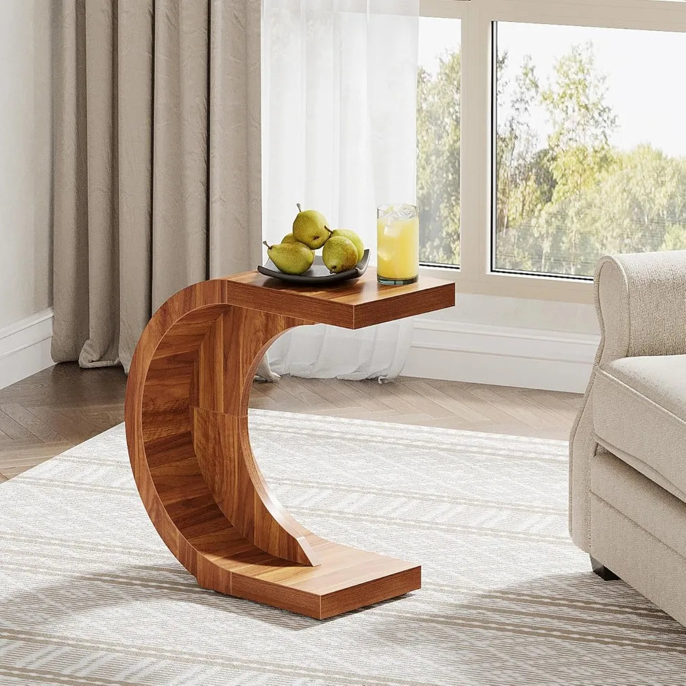C-Shaped End Table Set of 2