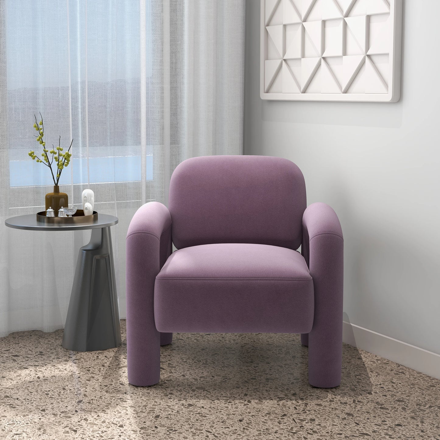 Mid-Century Modern Upholstered Accent Chair