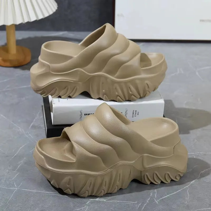Womens Soft EVA Thick Sole Slides Shoes