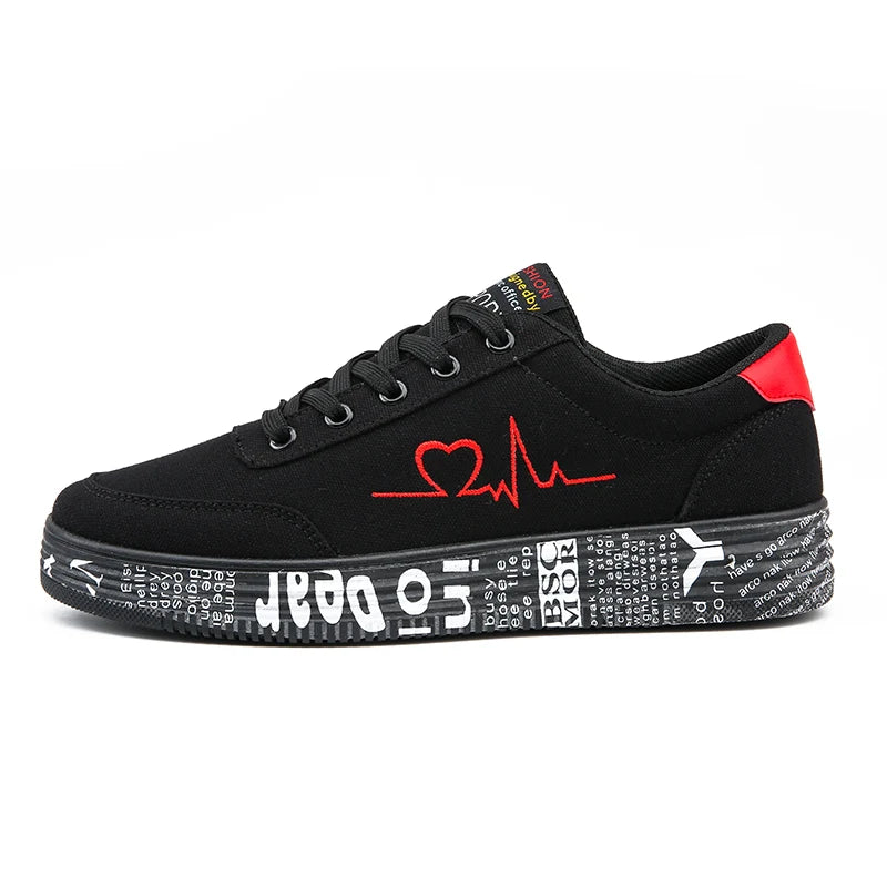 Womens Lace-up Breathable Canvas Lover Shoes