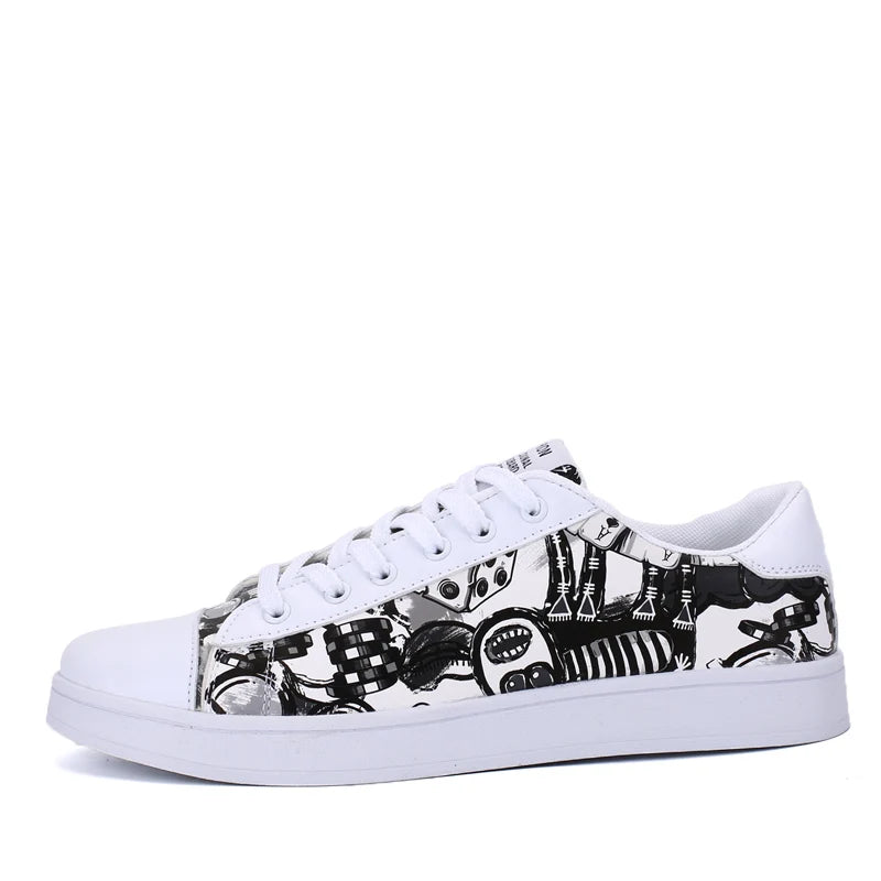 Fashion Graffiti Sneakers Mens Hip Hop Skateboarding Shoes