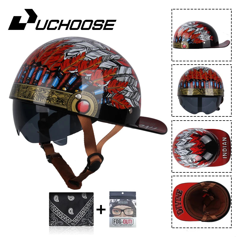 DS Baseball Cap Retro Helmet Vintage Open Face
