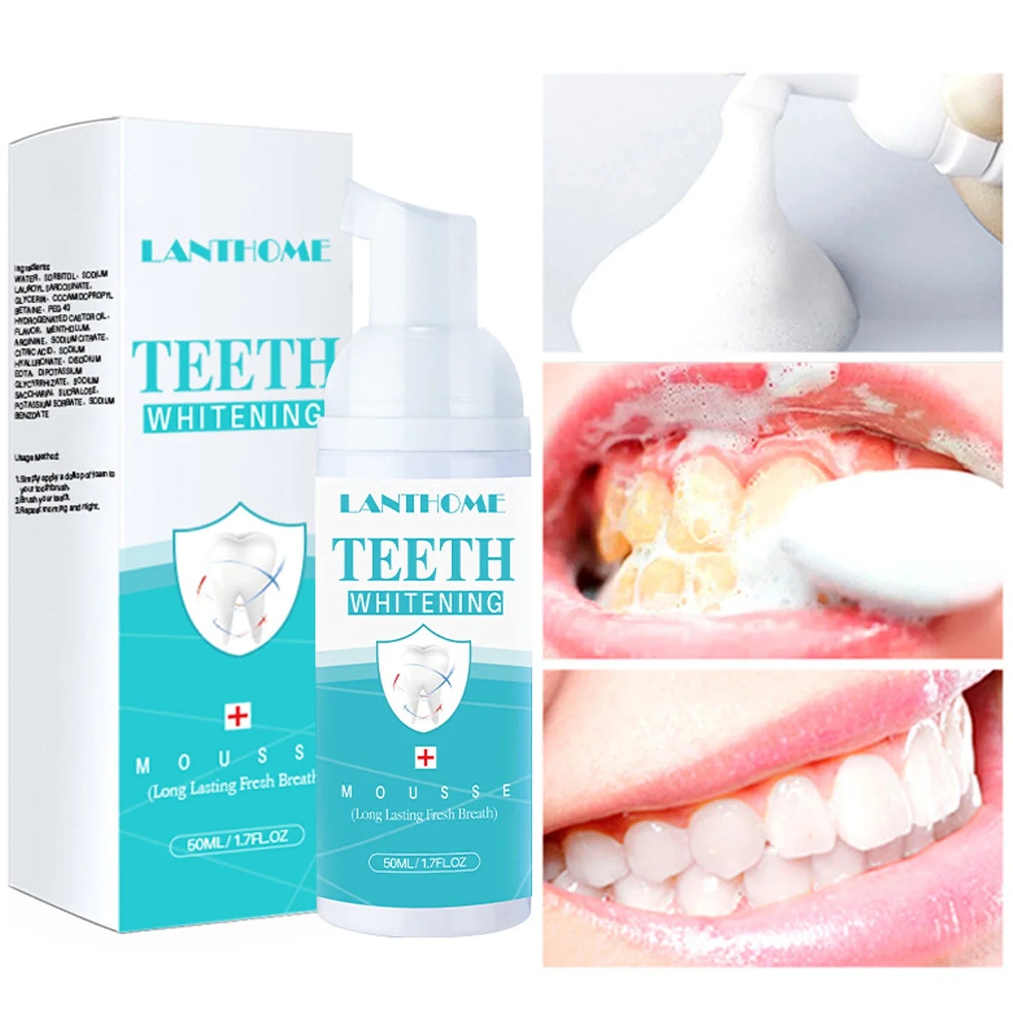 Teeth Whitening Mousse Toothpaste Remove Plaque Stain