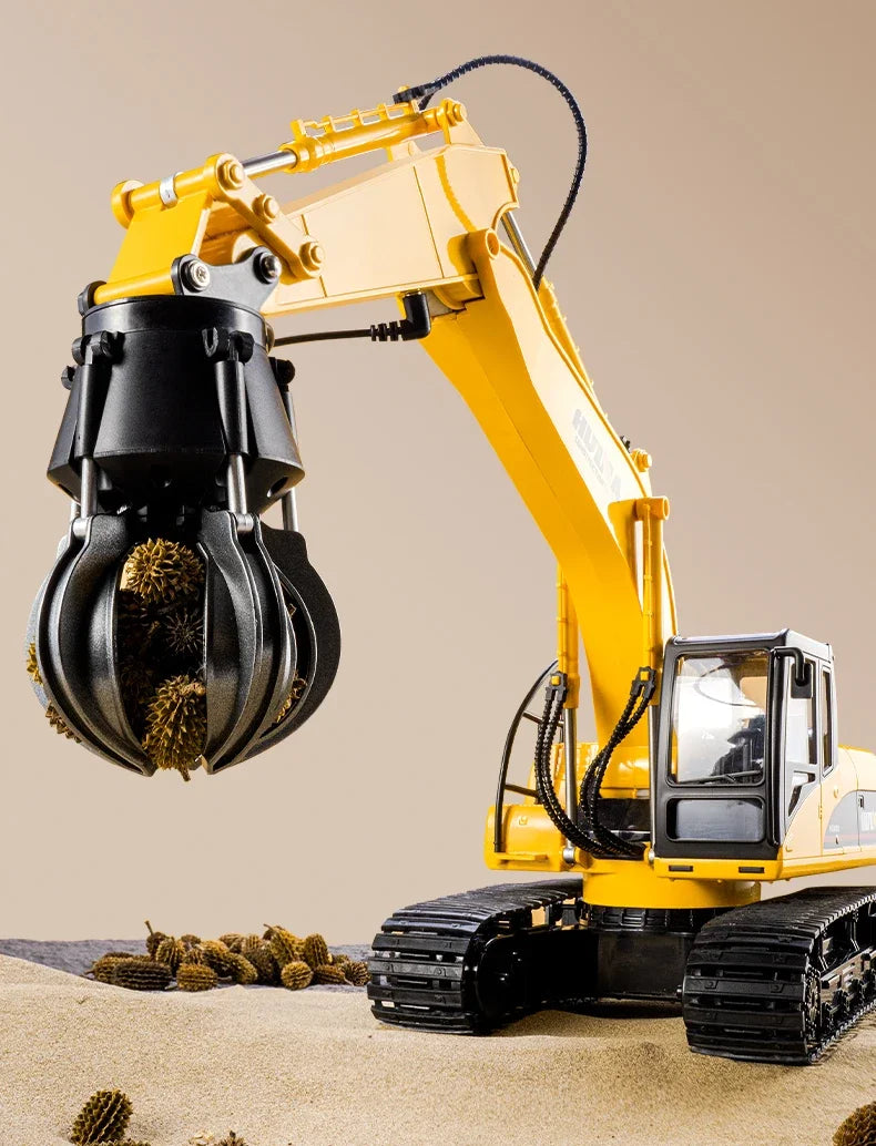 16-Channel RC Construction Vehicle Multifunctional Grabbing Machine With 3 Working Heads