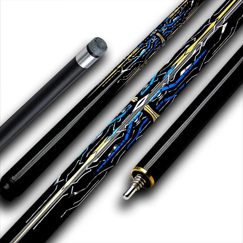 Professional Pool Cue 10mm Carbon Fiber Blue Mechanical
