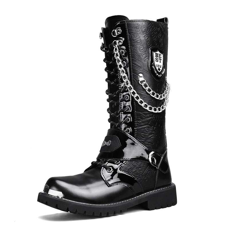 Men's High Top Motorcycle Boots